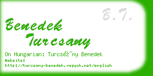 benedek turcsany business card